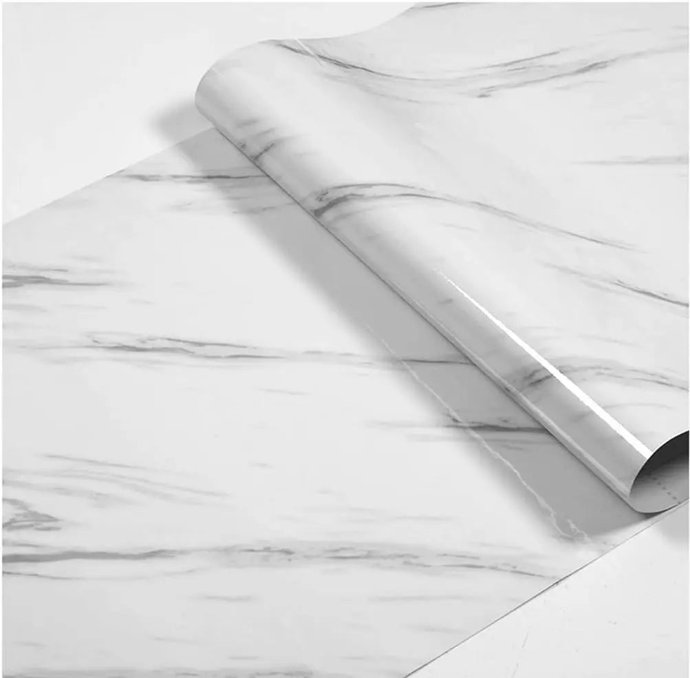 55cm marble self-adhesive wall sticker PVC waterproof and oil proof wallpaper living room kitchen cabinet decorative wallpaper Qme