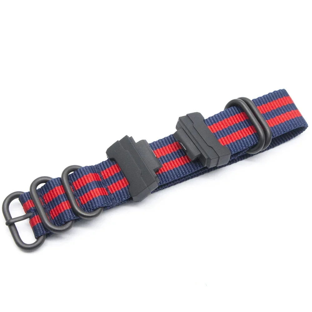 For Casio G-Shock Nylon Band Replacement 22MM Canvas Strap Sport Watch Accessories Men's Bracelet Qme 3Blue 2Red 22mm