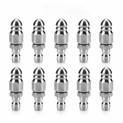 1/2/5/10Pcs High Pressure Drain Jetter Nozzle 1/4 Inch NPT Female Adapter Fits Most Washing Equipment Pipeline Hoses Qme