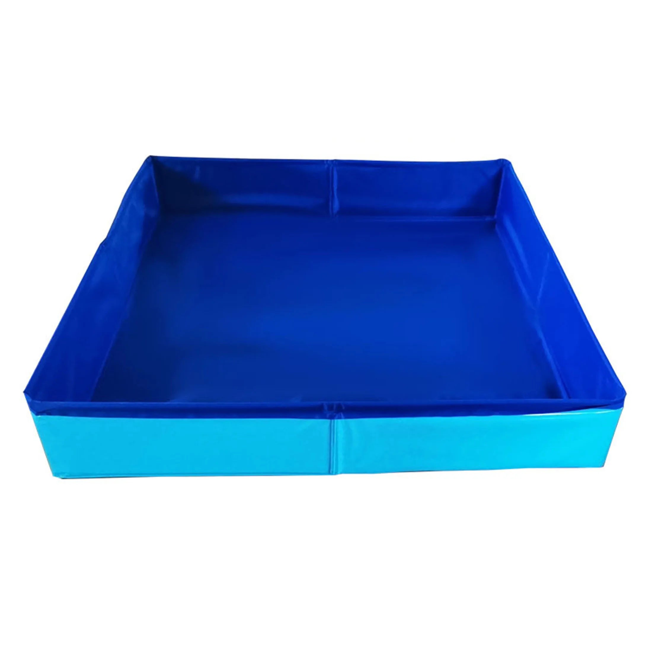 Outdoor Portable Sand Box for Kids Foldable Sandbox for Summer Sand & Water Table Beach Toys for Boys Girls Swimming Pool Qme Square Blue