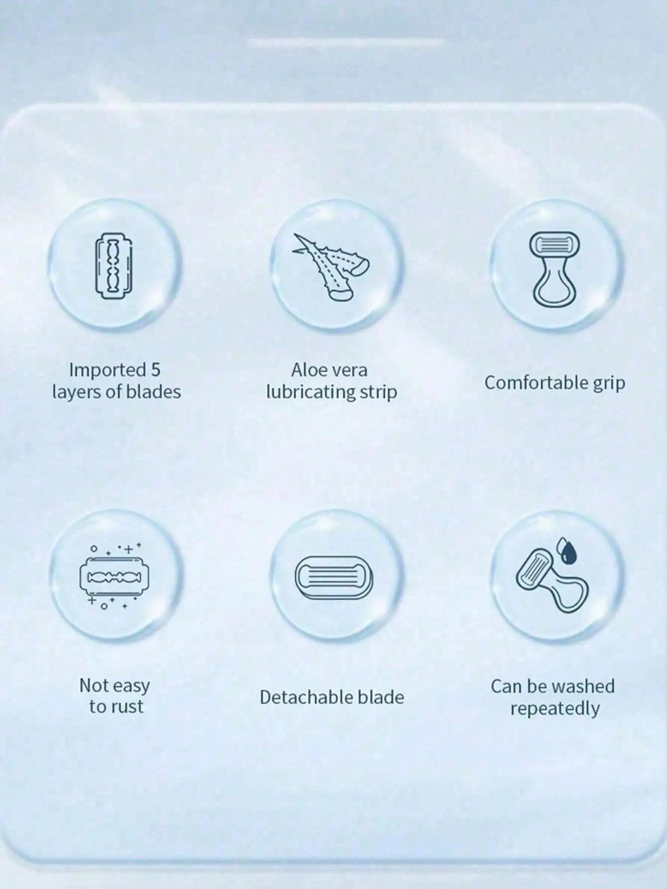 Women's Hair Removal Razor Including Underarm Leg Bikini Area Shaver Qme