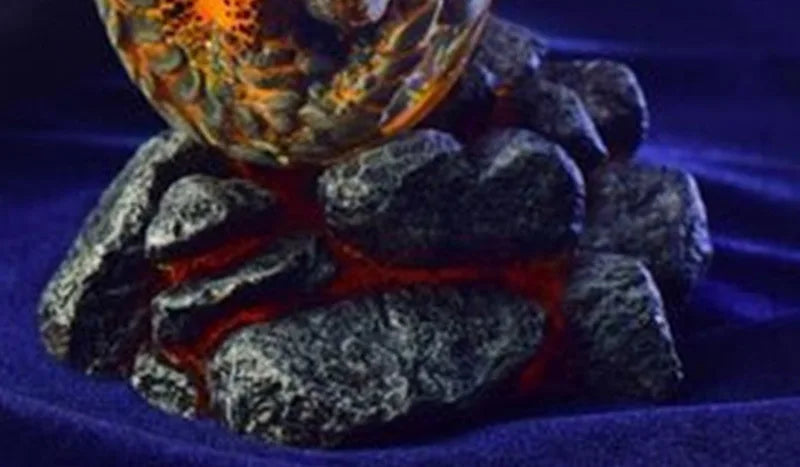 Lava Dragon Egg Statue Ornament Cosplay Dinosaur Resin Art Craft Sculpture Crystal Gemstone Halloween Decoration Toy Prop Qme Small No Light China Mainland