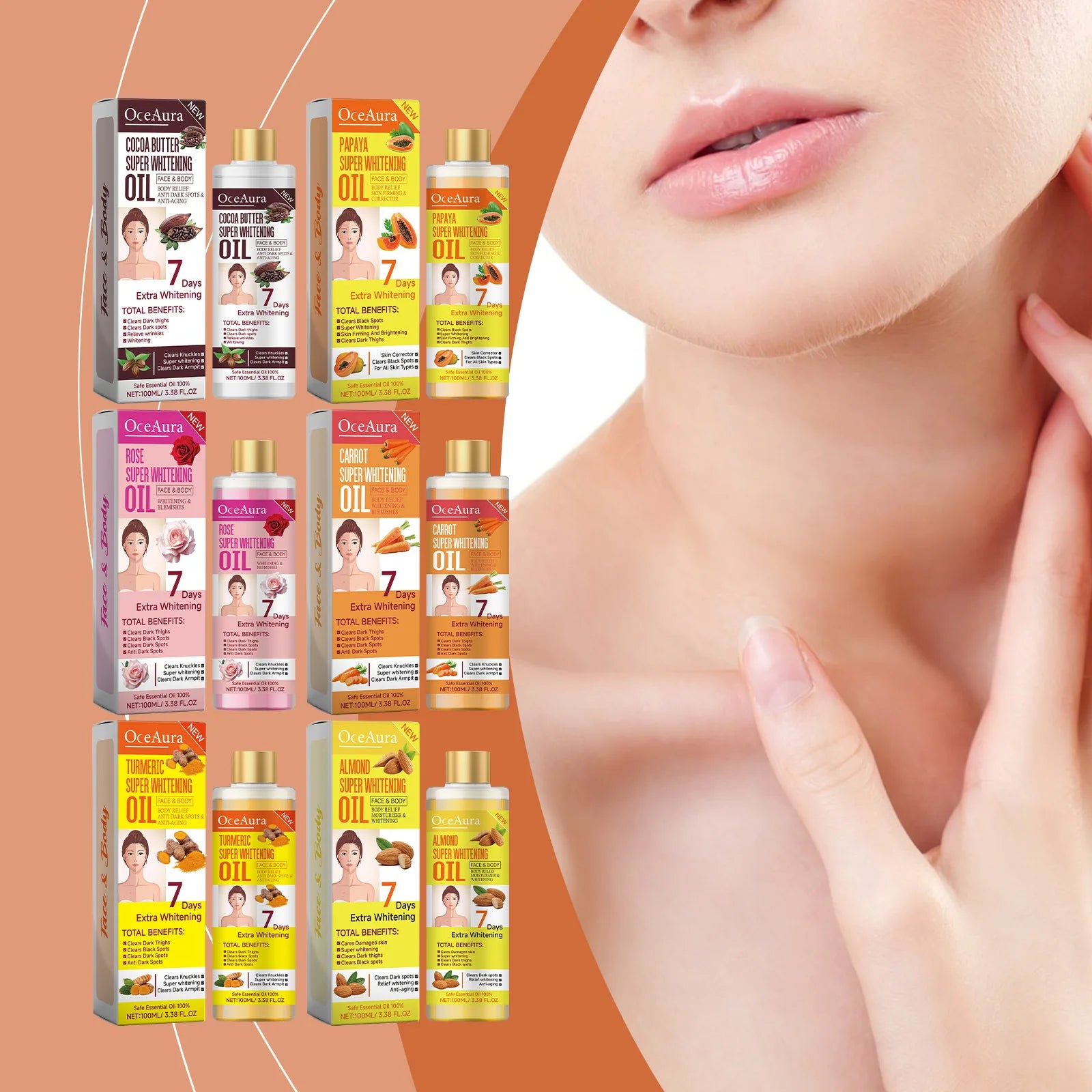 Body Lightening Oil Improve Dullness Bleach Armpit Knee Joints Remove Qme