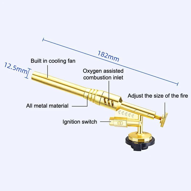 Portable Welding Gas Torch Flame Nozzle Butane Burner Outdoor Camp BBQ Lighter Flamethrower Kitchen Supplies Welding Equipment. Qme