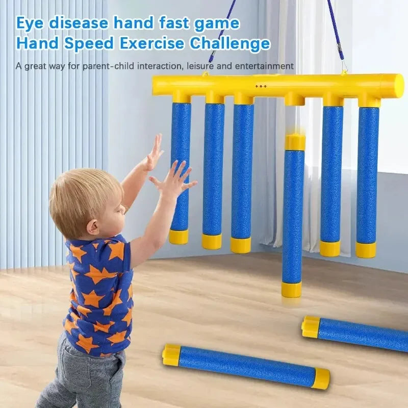Challenge Falling Sticks Game Kids Stick Catching Toy Training Reaction Ability Educational Parent-Child Interactive Toy Sports Qme