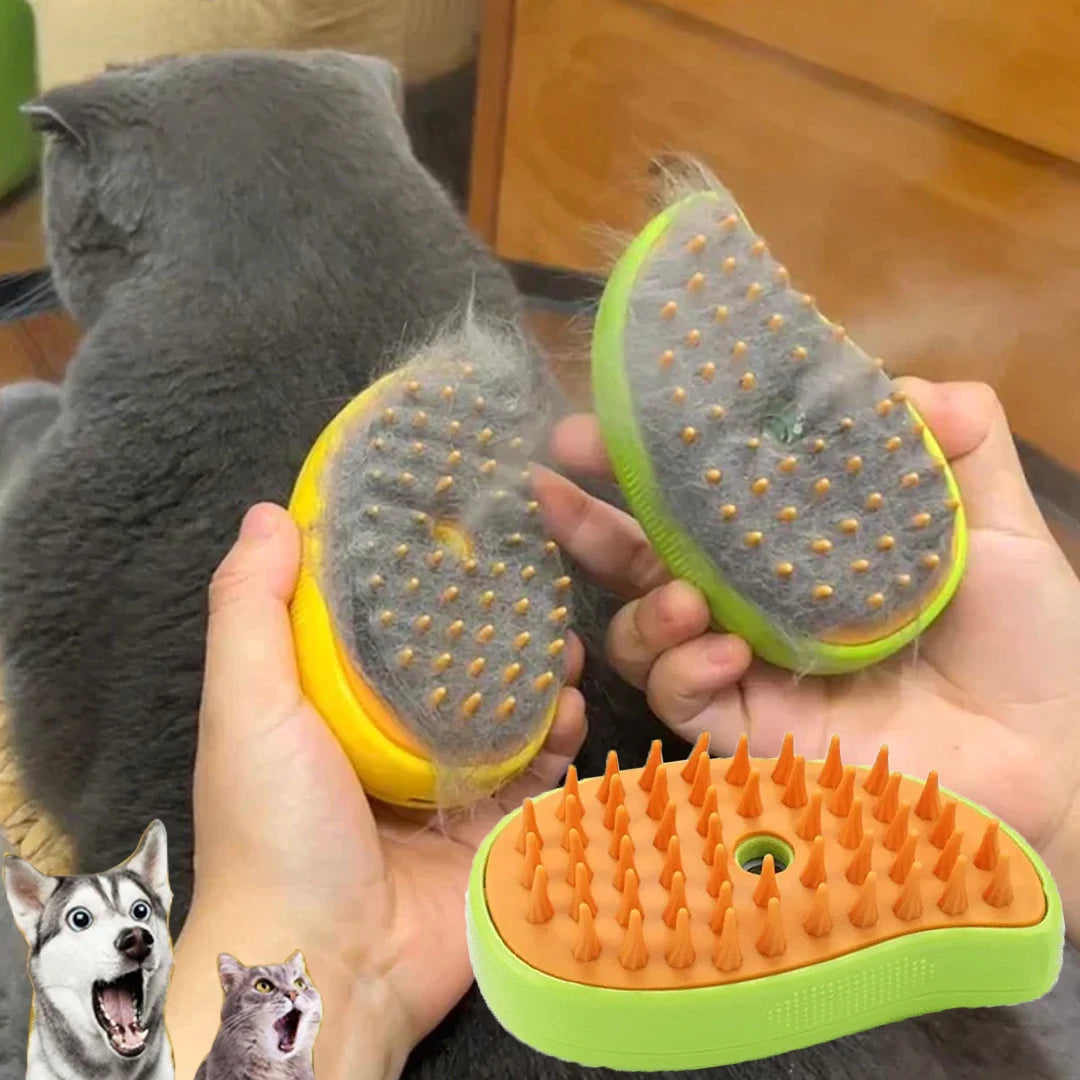 Cat Dog Steamy Brush Steam Electric Sprayer Massage Pet Grooming Tool Qme