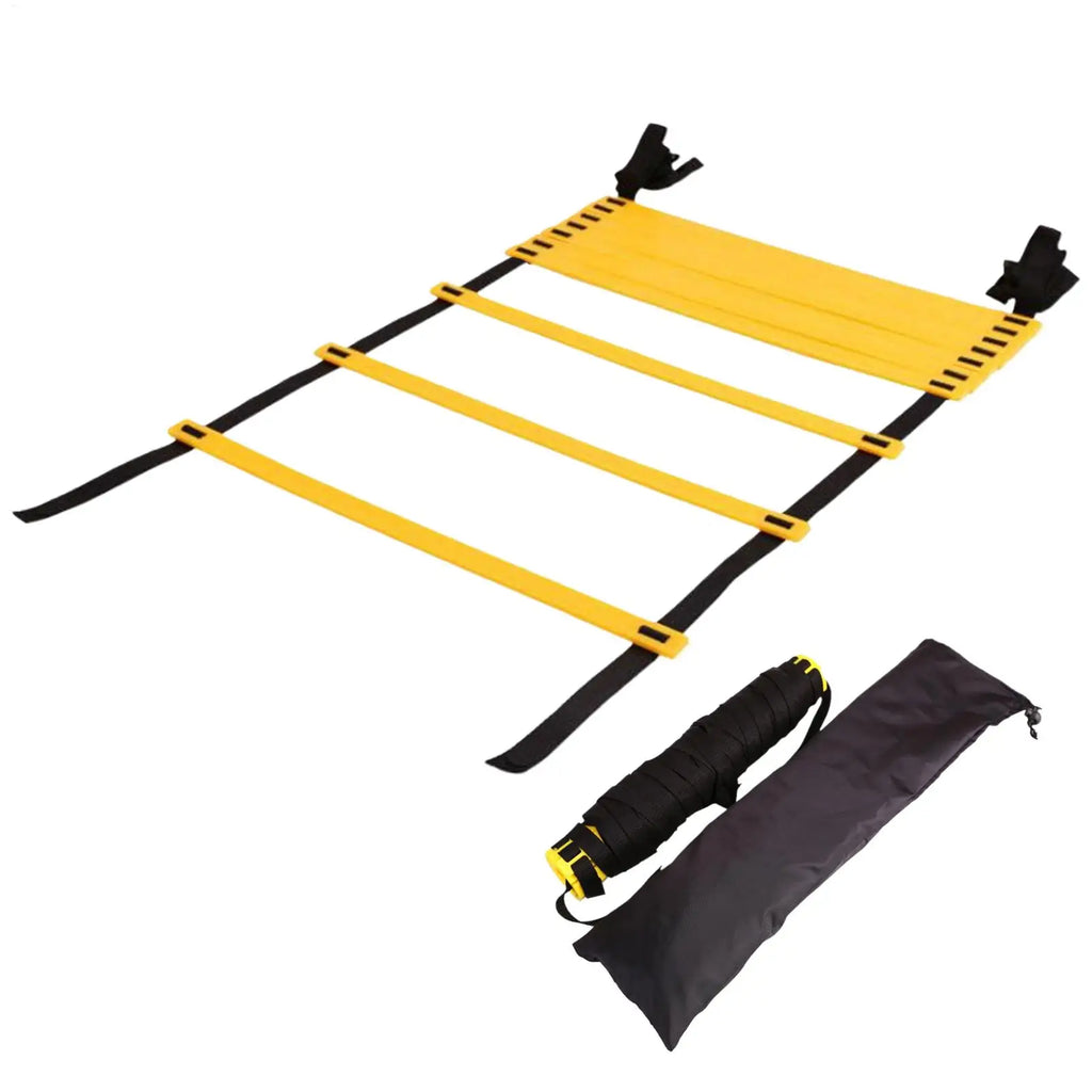 Soccer Ladder Fitness Ladder Agility Trainer Storage Bag Included Instant Set-up Exerciser for Sports Tennis Hockey Badminton Qme