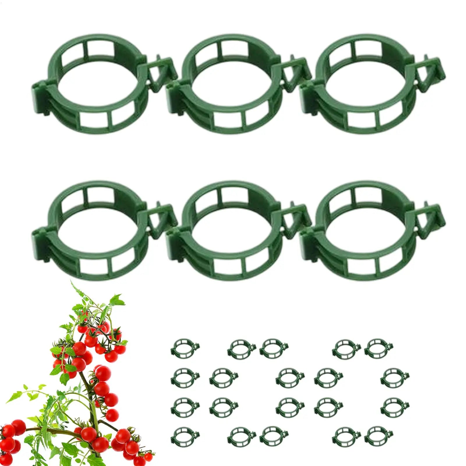 Tomato Plant Clips 100 Pieces Clamps Holder Support Secured Plant Clips for Vines for Garden Outdoor Indoor Gardening Balcony Qme