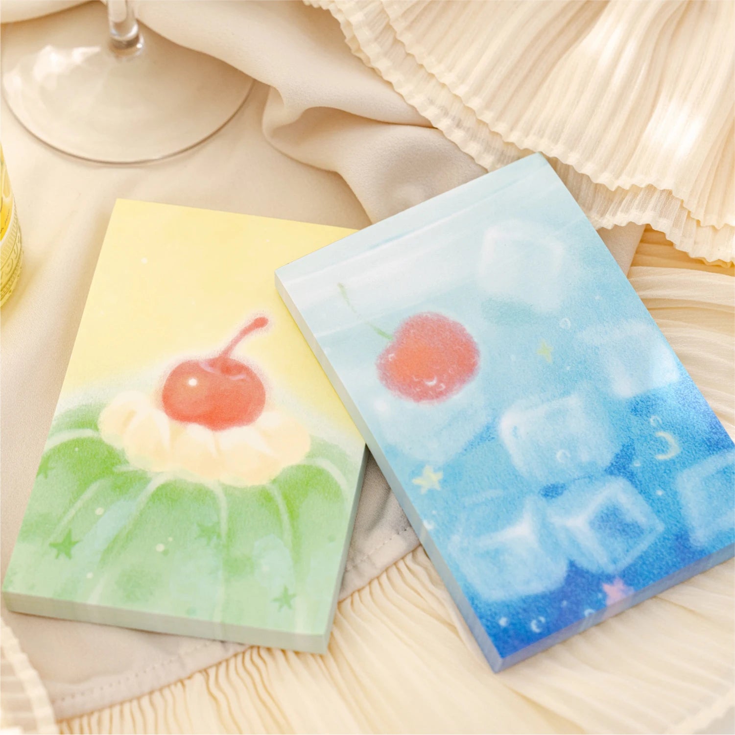 80pcs Fruit Non-sticky Notes Lined Memo Pads Check to Do List Shopping Daily Weekly Planner Notepad Korean Stationery Agenda Qme