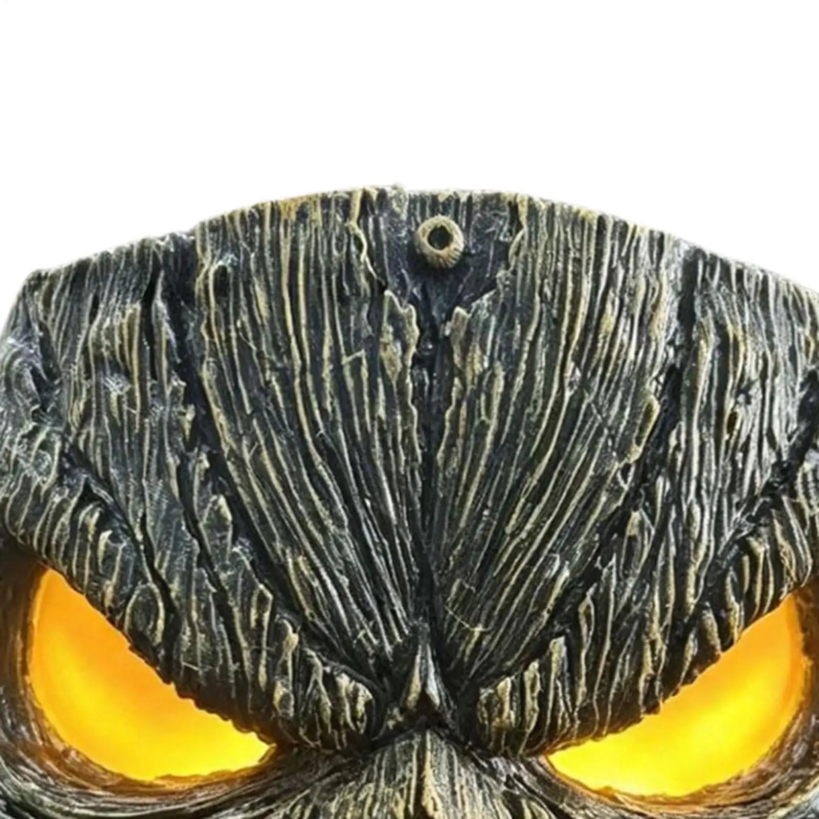 Tree Faces Decor Outdoor Resin Light Up Halloween Pumpkin Face Lantern Wall Mounted Tree Decorations For Garden Yard Backyard Qme