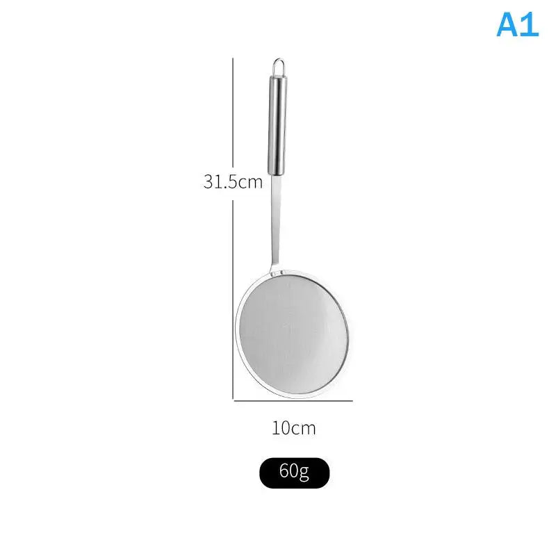 Fine Mesh Strainer Stainless Steel Metal Flat Colander Cooking Qme S