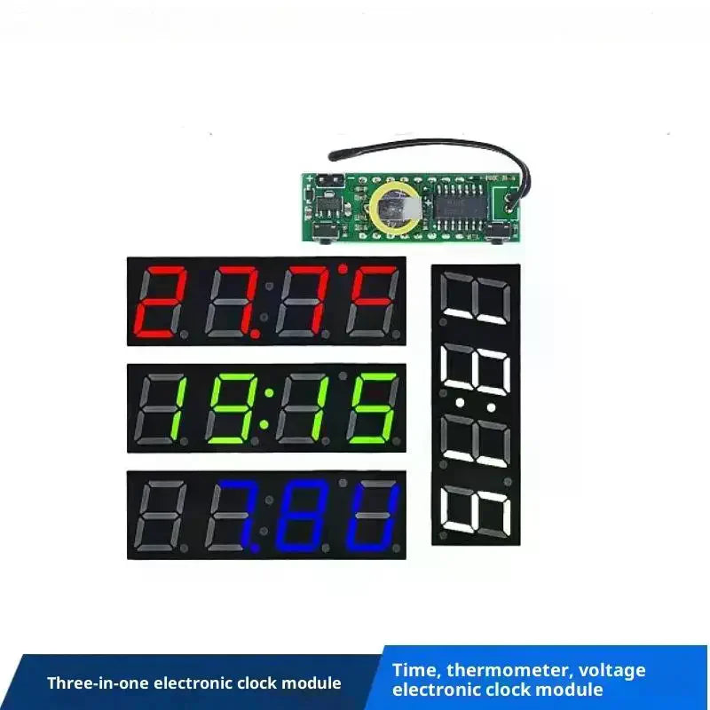 Digital Clock Temperature Voltage Module DIY Time/Voltmeter Car Clock Modification RX8025T Chip Qme