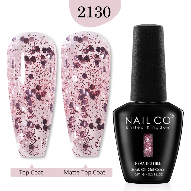 NAILCO Glitter Reflective Series Gel Nail Polish Nails Art Semi