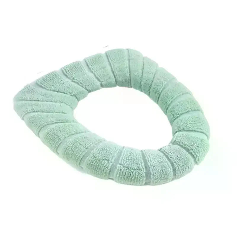 Bathroom Toilet Seat Cover Soft Warmer Washable Mat Pad Cushion Qme
