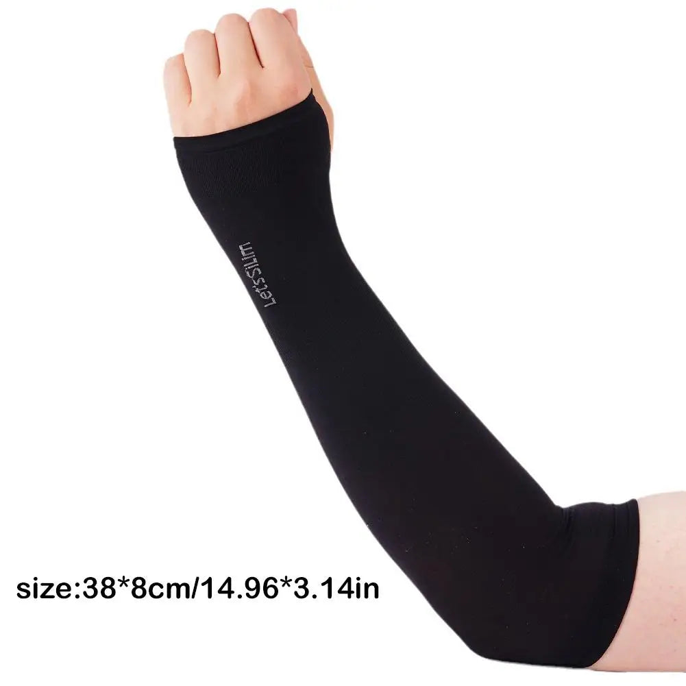Summer Cooling Arm Sleeves Cover Outdoor Cycling Sports Running Qme