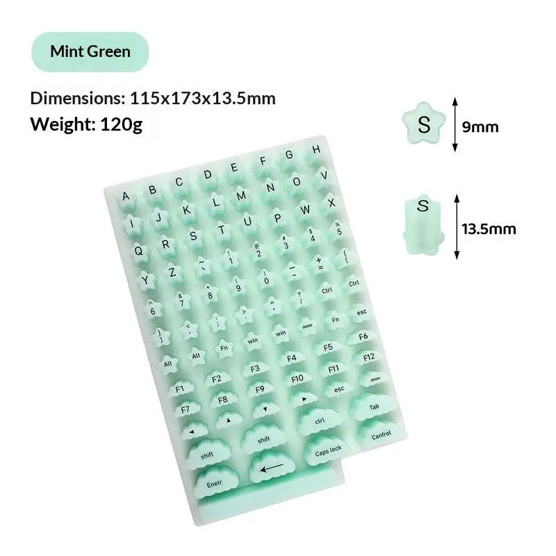Ultra-thin Silicone Keycap Sticker Long Nails Dustproof Waterproof Qme A1