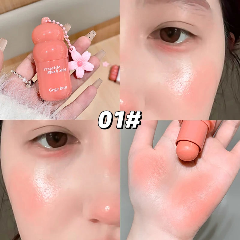 Gege Bear Korean-style Water Glow Multi-use Blush Stick Hydrating Qme GX1378-01