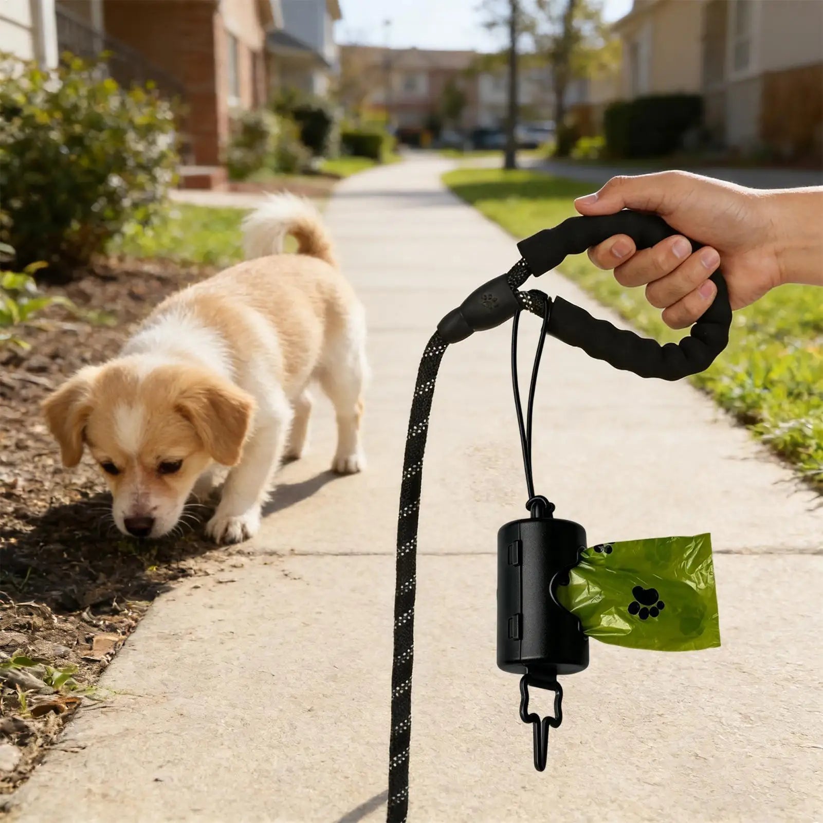 Dog Poop Bag Holder Portable Lightweight Lanyard Bags Rolls Car Qme