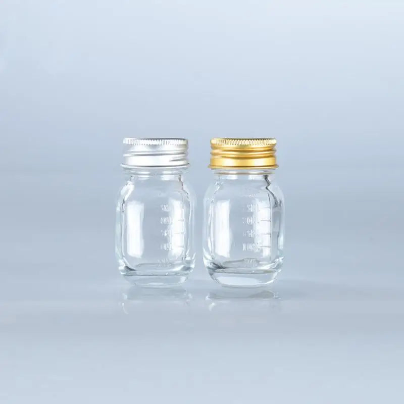 Small Glass Bottle Lid Medicine Leak-proof Powder Capsule Refillable Qme