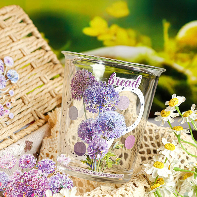 10 pcs INS Dandelion Plant Scrapbooking Materials PET Sticker Pack Journal Collage Decorative Aesthetic Stationery Stickers Qme