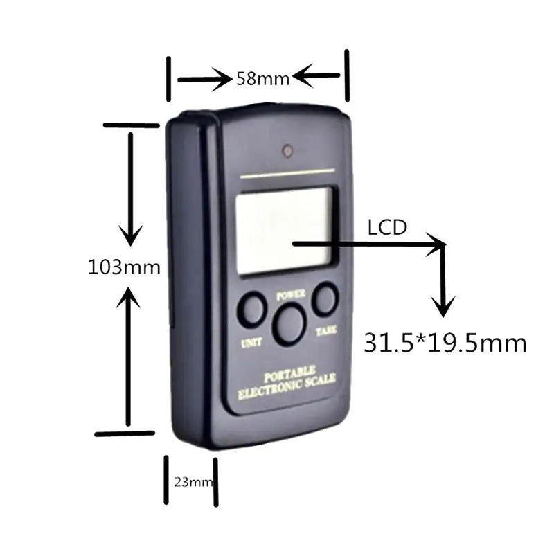 Mini Electronic Digital Portable Hanging Scale Weighs Tool Fishing Qme