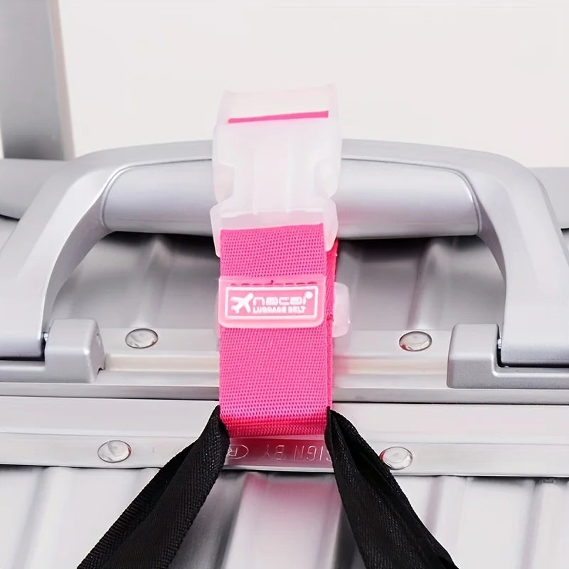 5pcs Multi-color Luggage Straps - Adjustable Buckle Design, Durable Travel Outdoor Accessories, Strong Trolley Bag Hook Shoulder Qme