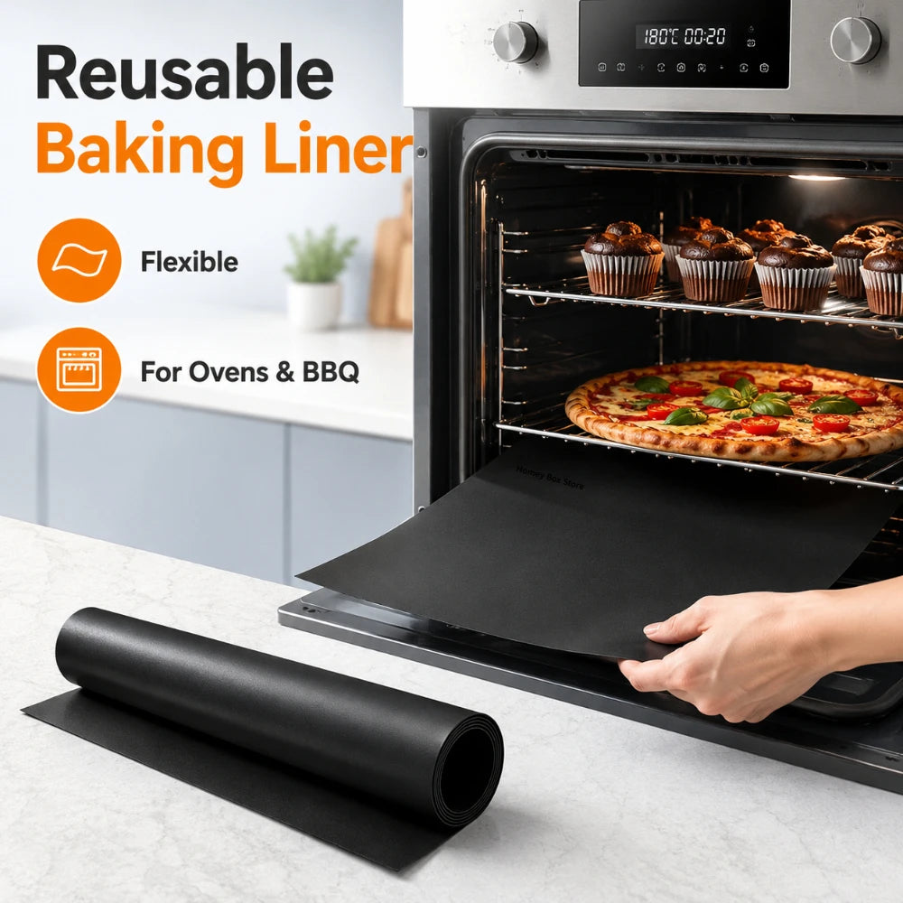 Heat Resistant Reusable Oven Liners Non Stick Anti Dirt Pad BBQ Grill Mat Kitchen Accessory For Baking Barbecue Use Qme