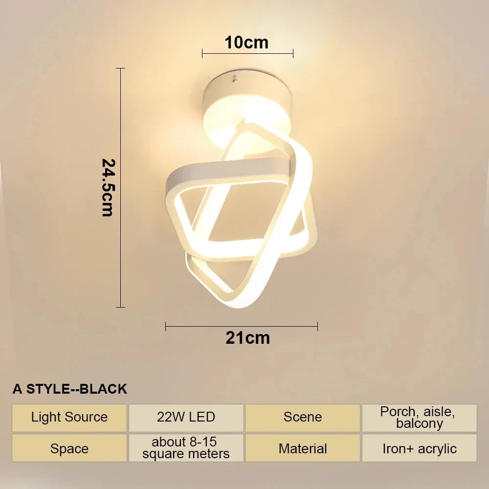 LED Aisle Ceiling Lights Modern Chandelier Three Colors Lamp Minimalist Lamps For Bedroom Light Surface Installation Dining Room Qme J Tricolor light
