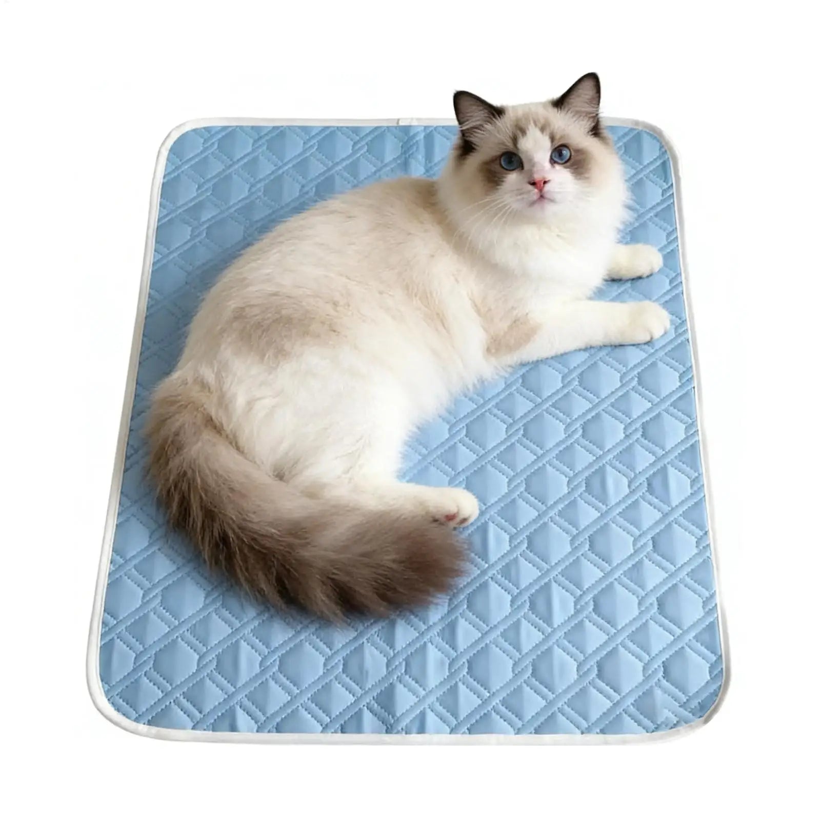 Cooling Pad For Dog Sweat Absorbent Sleeping Rug 45x35cm Soft Self Cooling Pet Mat For Small Medium Large Dog Kitten Qme