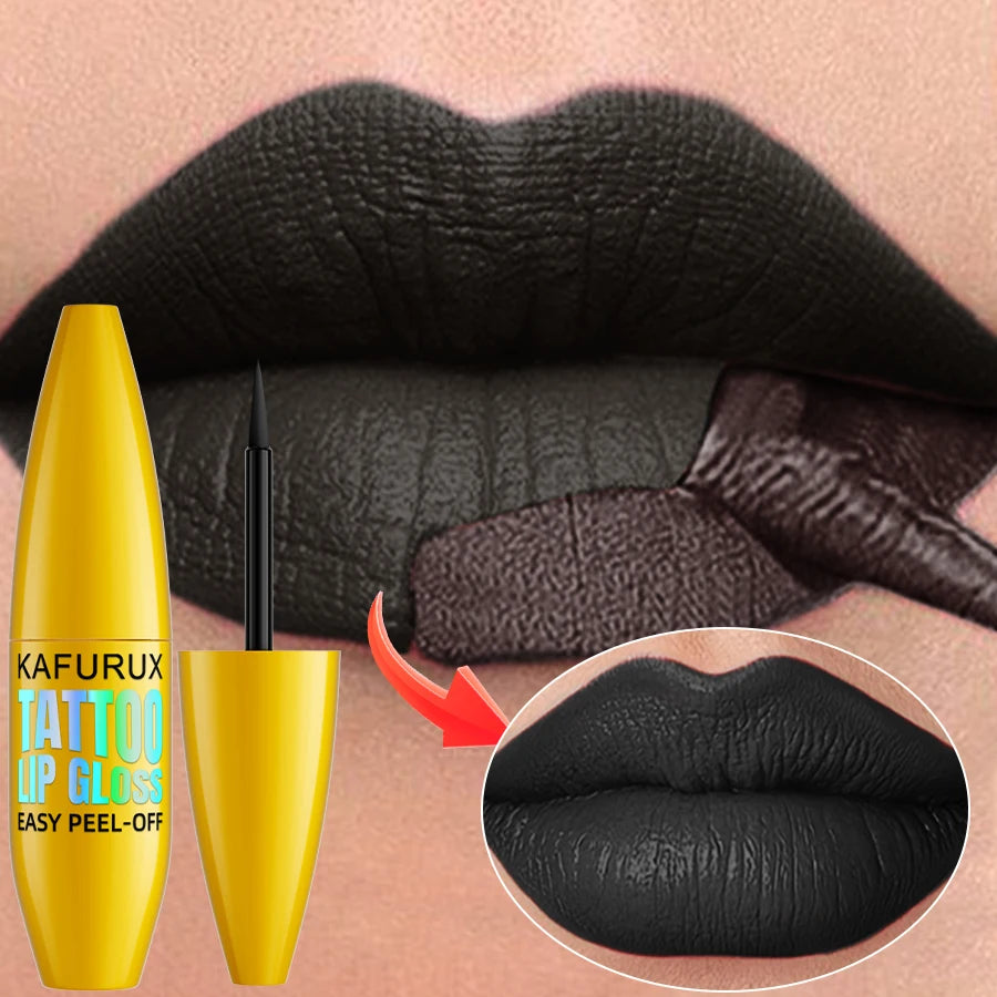 Peel Off Black Brown Lip Stain Reveal Long Lasting Waterproof Matte Qme