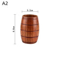 1Pcs Keg Shape Beer Tea Coffee Milk Water Cup Wooden Kitchen Bar Pub Drinkware For Home Party Camping Qme A2