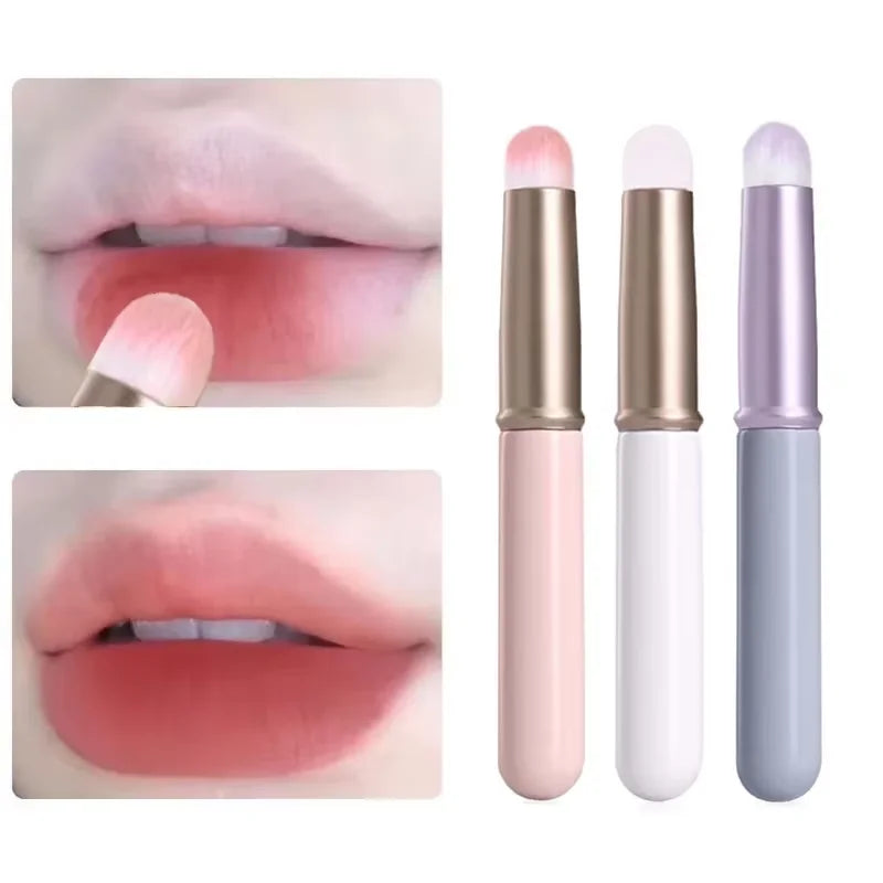 Mini Silicone Lip Brush Concealer Brushe With Cover Lip Mask Applicators Lip Gloss Brush Lipstick Brush Makeup Beauty Tool Qme Default Title
