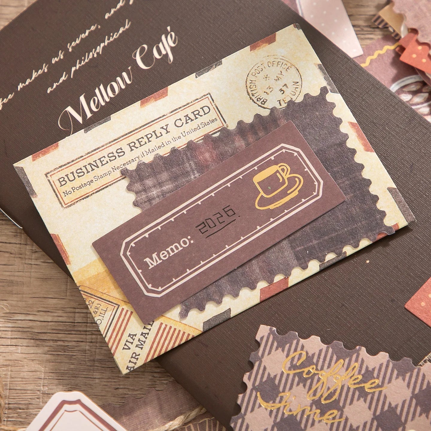 Vintage Memo Paper Sticker Pack, Background Collage Supplies for Journaling, Perfect Gifts for Birthdays & Holidays Qme