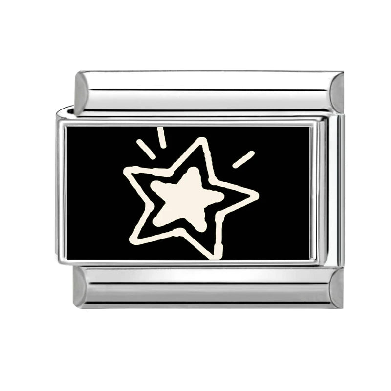2026 Wholesale Cute LOVE Black Series Charm Bracelet Fit Stainless