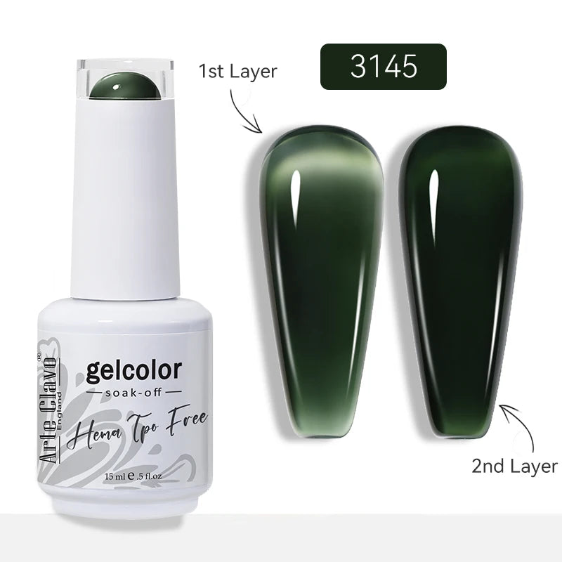 Arte Clavo Jelly Transparent Gel Nail Polish Summer Nude Pink Semi