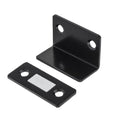 10-1PCS L-shaped Magnetic Door Closer Self-adhesive Invisible Cabinet Door Suction Wardrobe Magnetic Strip Patch Door Stopper Qme Black 1pcs