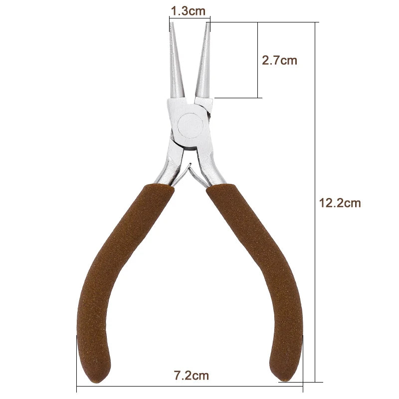 Professional Jewelry Making Tools Jewelry Pliers Needle Nose Pliers Round Wire Cutters for Supplies Wrapping DIY Crafts Beading Qme Round Nose