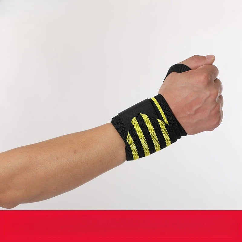 Sports Pressurized Bracer Fitness Warm Braided Bandage Breathable Qme YELLOW