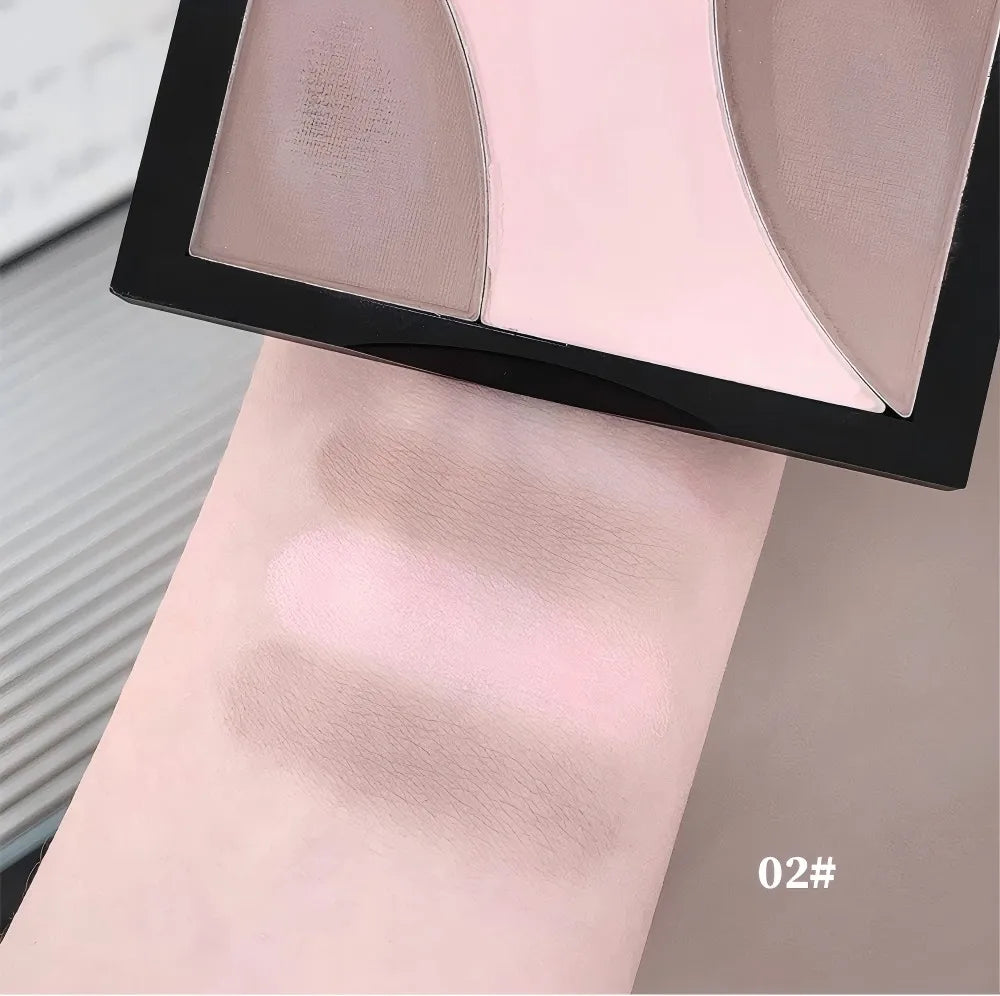 Kakashow Three-color Contouring Palette Shadow Nose Highlight Qme C453-02