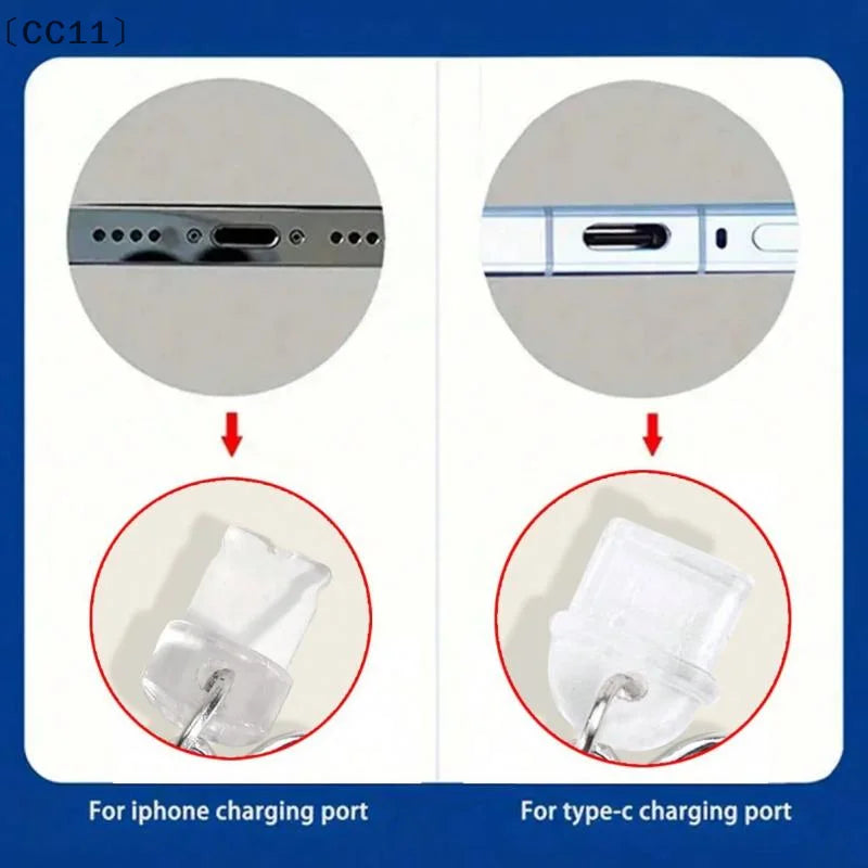 CC11Sakura Flowers Phone Dust Plug Accessories Decoration Hanging Qme