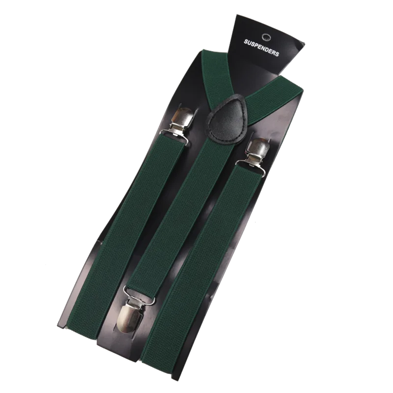 Unisex Elastic Leather Suspenders Braces Men Women Gift Black Blue Red Adjustable Straps for Wedding Suit Skirt Accessories Qme Black Green China Mainland