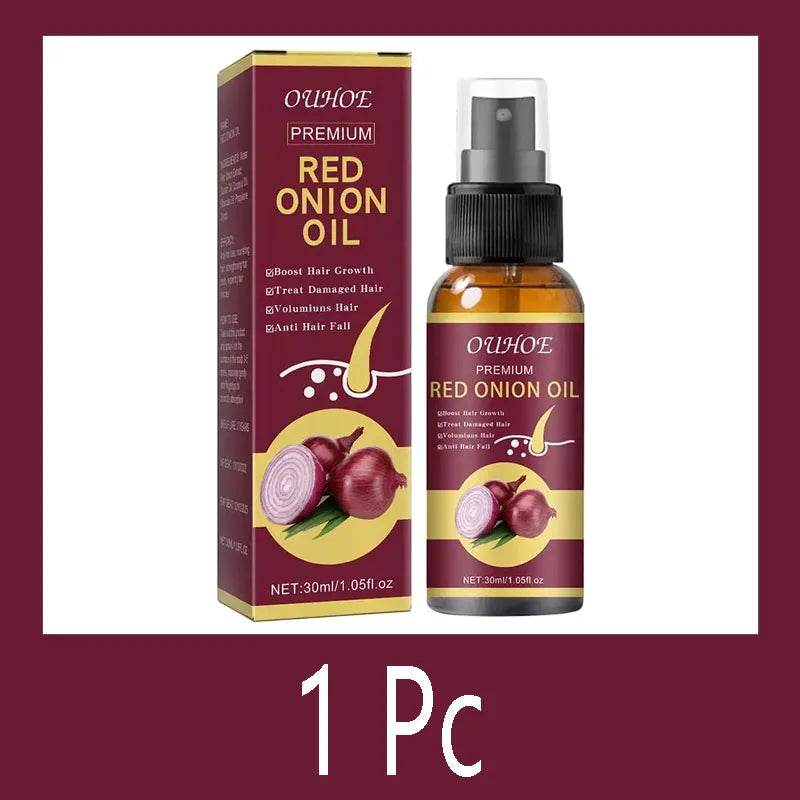 Red Onion Hair Growth Essential Oil Care Spray Prevent Hair Loss Nourish Roots Improve Hair Texture Care Products Qme 1 pc