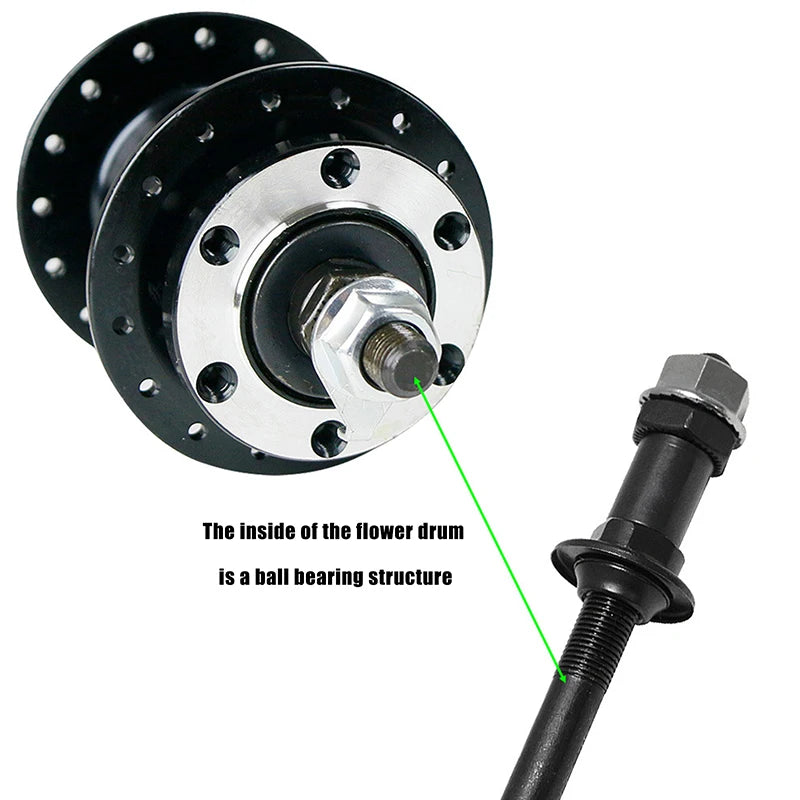 150 Bike Front Rear Wheel Hub Axles Metal Bicycle Solid Spindle Shift Qme