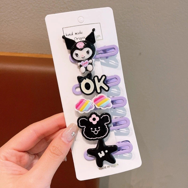 Colorful Stray-hair Duckbill Clip Kuroomi Student Cartoon Hair Girls Qme