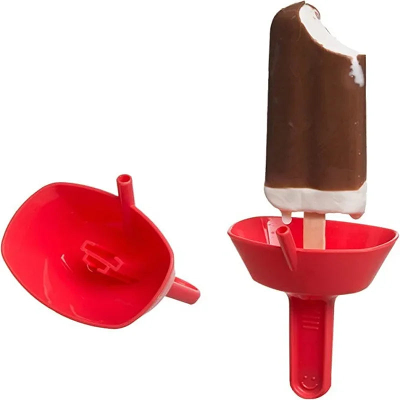 New Drip-Proof Popsicle Rack Drip Free Ice Holder No Mess Free Frozen Treats Rack Popsicle Holder with Straw For Kids Ice Cream Qme