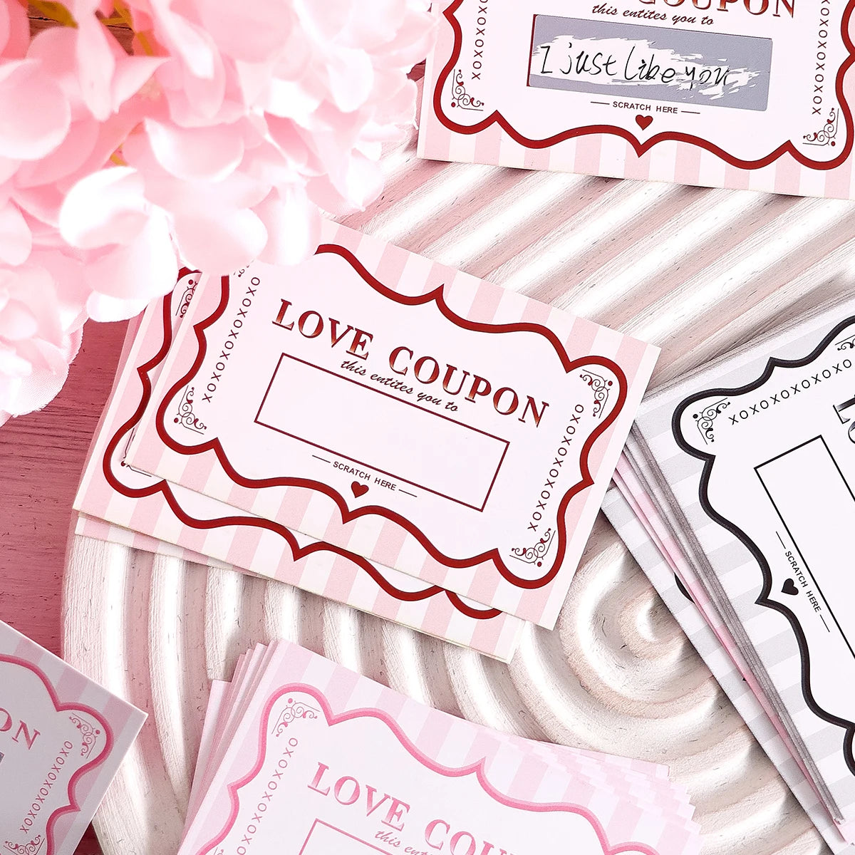 10Pcs/20Pcs Scratch Off Love Coupons, DIY Valentine's Day Love Coupons, DIY Romantic Scratch Off Couple Date Ideas, Night Cards, Qme