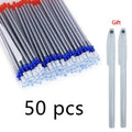 50/100/200Pcs Erasable Silver Marker Refills Leather Clothing Shoe Dot Marking Refill Rods Leather Craft Sewing Marking Tools Qme 50 Pcs silver Refill
