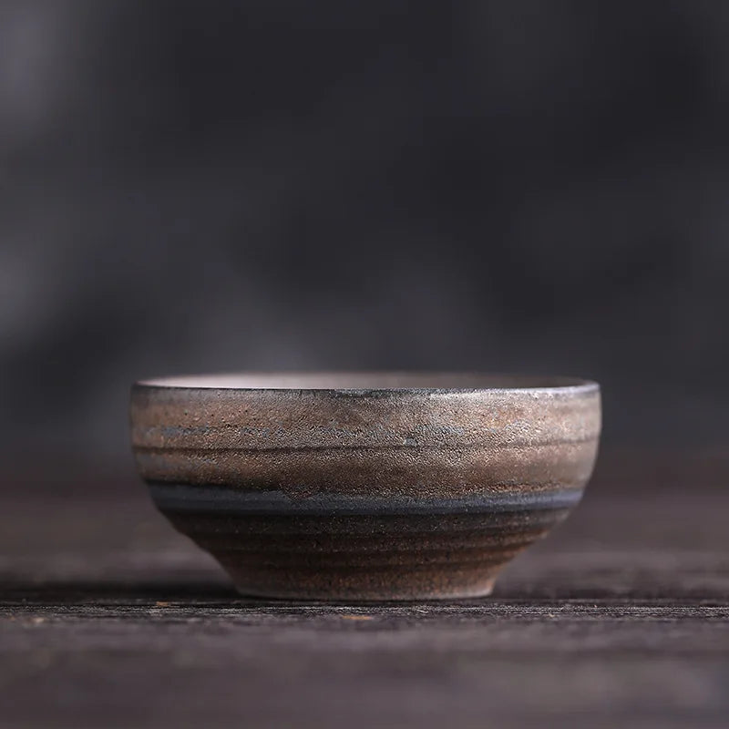 Handmade Coarse Pottery Master Cup Vintage Kiln-changed Tea Tasting Qme <200ml 60ml 3