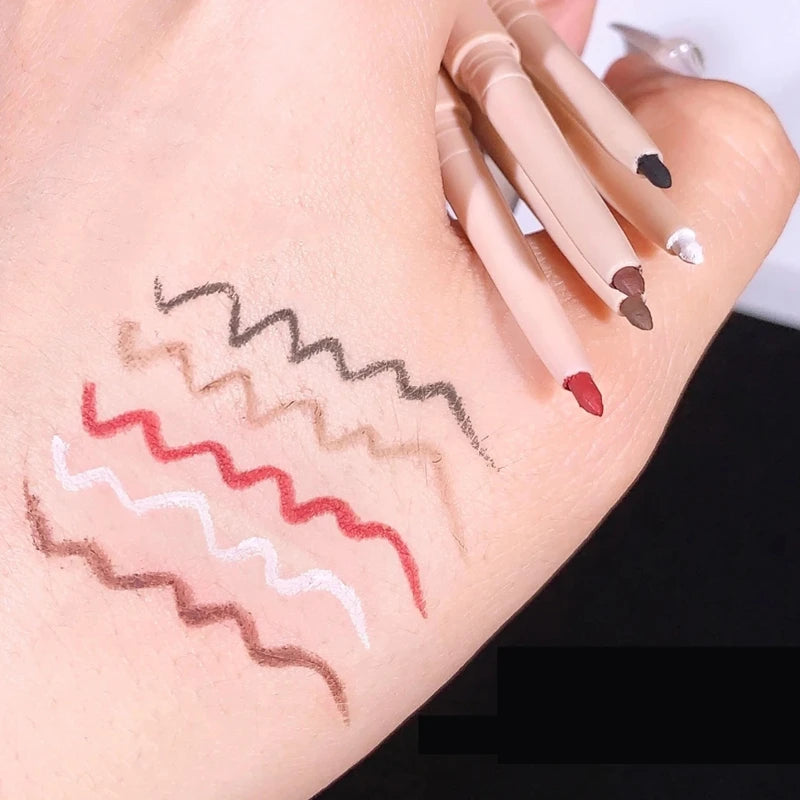 Matte Red Brown Eyeliner Gel Pencil Ultra-thin Long Lasting Quick Dry Smooth Eye Shadow Lying Silkworm Pen Makeup Cosmetics Qme