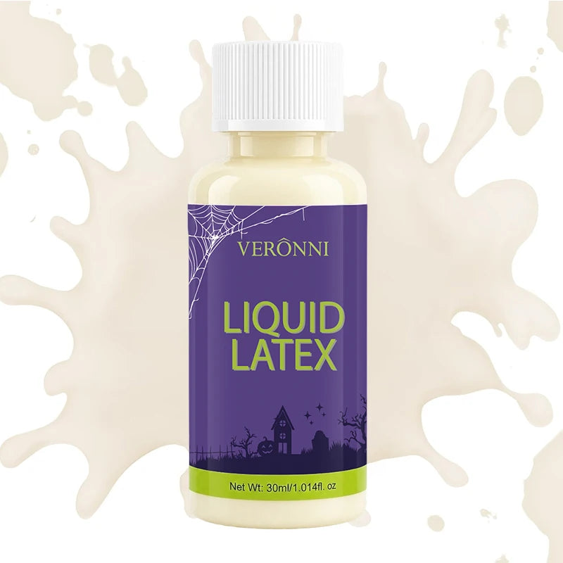 VERONNI Liquid Latex SFX Makeup Adhesive Special Effect Zombie Wound Qme 30ml